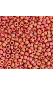 Miyuki rocailles Perlen 11/0 - Opaque glazed frosted rainbow cardinal red 11-4695